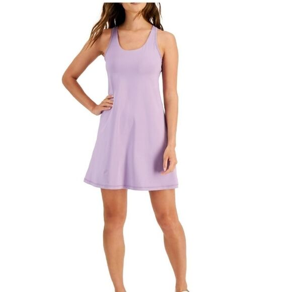 ID Ideology Women Purple Sleeveless Solid Performance Athletic Dress … - Picture 1 of 10
